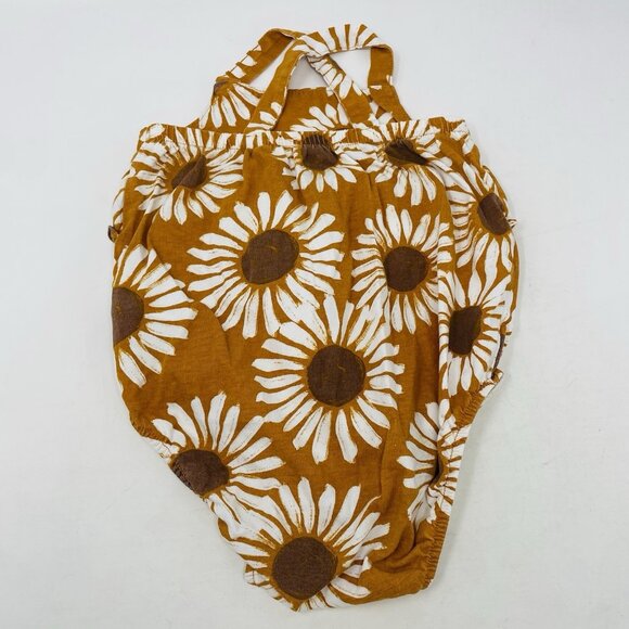Carters Baby Girls Size 12 Months 3 Piece Sunflower Floral Solid Romper Set 1848 - Picture 8 of 8